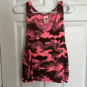 Pink camp tank top